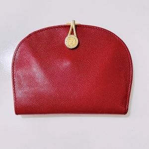 VINTAGE Fendi Leather Clutch Wallet Coin purse